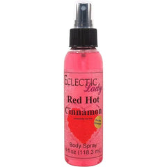 Eclectic Lady Red Hot Cinnamon Body Spray, Double Strength, 4 ounces, Body Mist for Women with Clean, Light & Gentle Fragrance, Cologne with Soft, Subtle Aroma For Daily Use