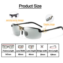 Photochromic Polarized Sunglasses for Men Women Day and Night UV Protection Driving Glasses Anti Glare Eyewear Eyeglasses