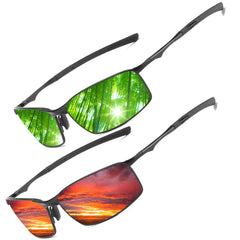 Sunglasses Mens Womens Polarised Sunglasses UV Protection Sunglasses metal frame Ultra Light for Driving Travel Fishing Running Outdoor Eyewear Sun glasses
