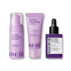 SOME BY MI Retinol Bakuchiol Dual Cream & Bubble Toner & Retinol Intense Reactivating Serum