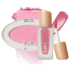 Laka Blush and Lip Duo Love Silk Blush #707 Sweet & Fruity Glam Tint #134 Peaches