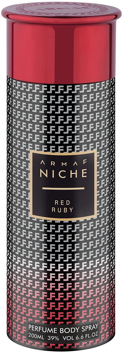 Armaf Niche Red Ruby Amber Floral Perfume body spray for women 200ML - freshness all day - body spray for women - perfumes - deo