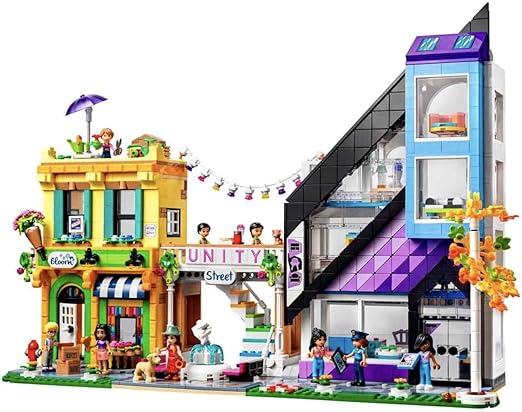 LEGO Friends Downtown Flower and Design Stores 41732 Building Blocks Toy Set; Toys for Boys, Girls, and Kids (2,010 Pieces)