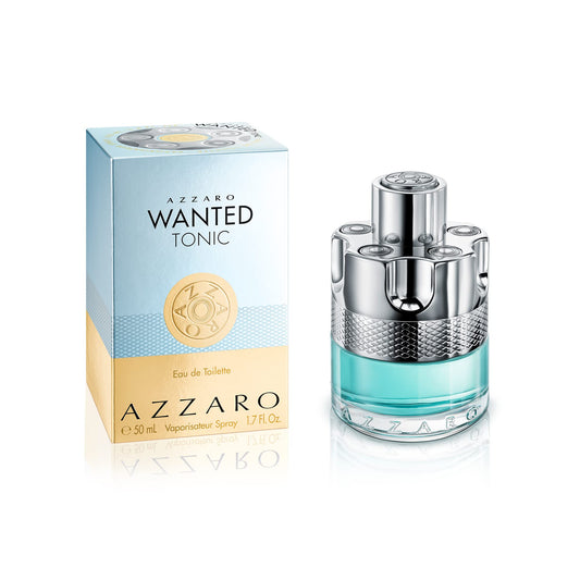 Azzaro Wanted Tonic Eau de Toilette — Mens Cologne — Woody, Aquatic, & Spicy Fragrance, 1.7 Fl Oz
