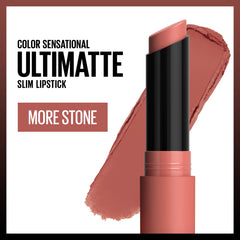 Maybelline New York Color Sensational Ultimatte Matte Lipstick, Non-Drying, Intense Color Pigment, More Stone, Rosey Mauve, 0.06 oz
