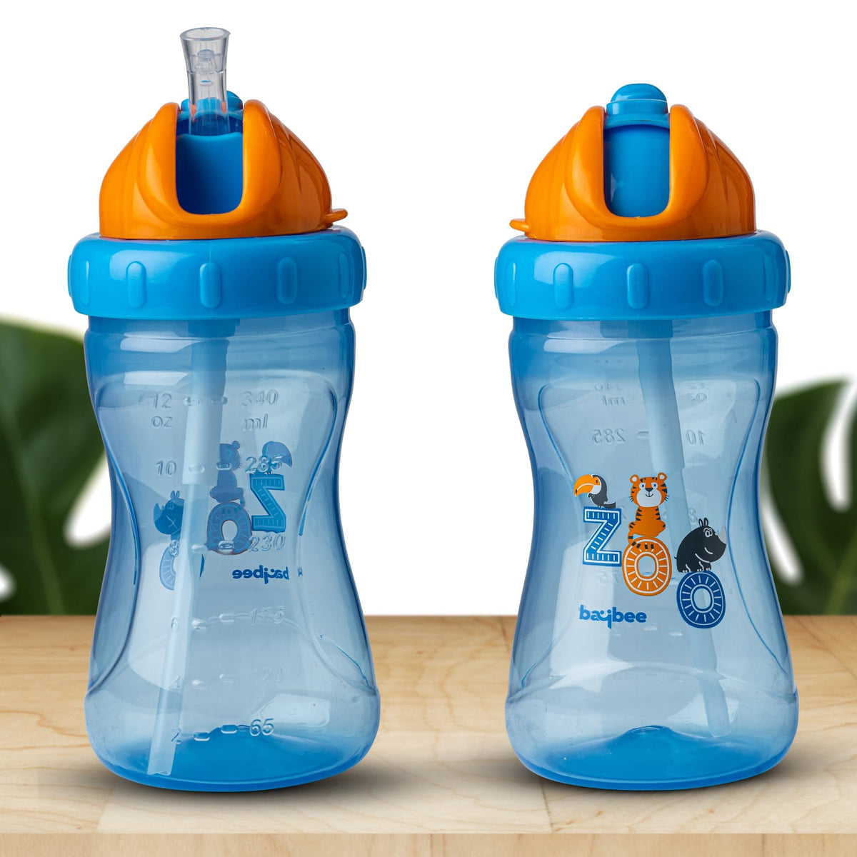 Baybee 340ML Baby Sipper Bottle for kids, Anti-Spill Sippy Bottle with Soft Silicone Straw | BPA Free Training Sippy Cup Baby Bottle| Sipper Bottle for Kids 6 Months to 3 Years (Blue)