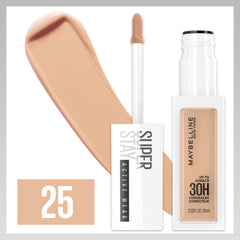 Maybelline Super Stay Liquid Concealer Makeup, Full Coverage Concealer, Up to 30 Hour Wear, Transfer Resistant, Natural Matte Finish, Oil-free, Available in 16 Shades, 25, 0.33 fl oz