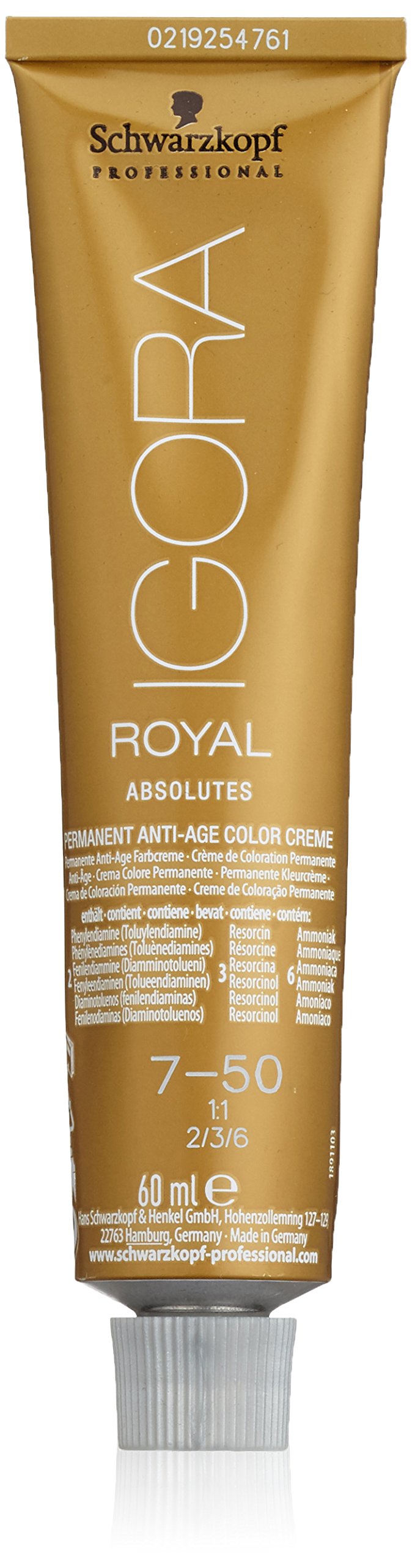Schwarzkopf Igora Royal 7-50 Medium Golden Blonde Natural 60ml