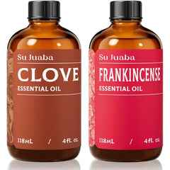 SU JUABA Clove Essential Oil and Frankincense Essential Oil - 4 Fl Oz