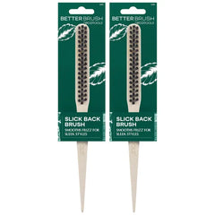 EcoTools Slick Back Brush 2-Pack – Bristle Brush, Hair Styling Tools for Detangling, Frizz Control, Teasing & Smoothing