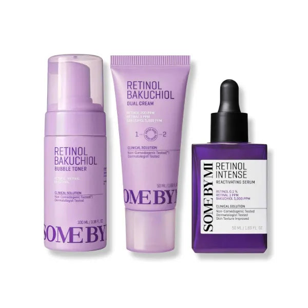 SOME BY MI Retinol Intense Reactivating Serum 50ml & Dual Cream & Bubble Toner