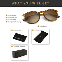 SUNGAIT Vintage Round Sunglasses for Women Men Classic Retro Designer Style
