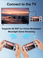 LBOYLOVE® Retro Handheld Game Console, Portable Game Console with 3.5 Inch IPS Screen, Linux OS, Built-in 64G TF Card and 5500+ Games, Classic Video Games Console