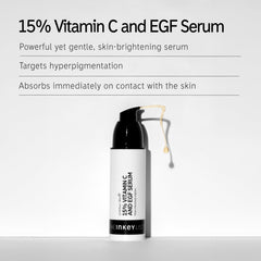The INKEY LIST 15% Vitamin C and EGF Serum Helps to Intensively Brighten All Skin Types 30ml, 30 ml (Pack of 1)