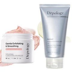 Depology Microdermabrasion Facial Scrub, Ultra-Size Firming Retinol Body Lotion