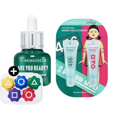 BRING GREEN X NETFLIX SQUID GAME Zinc Teca Serum (+Gonggi) + Bamboo Hyalu Lip Essence Double Set