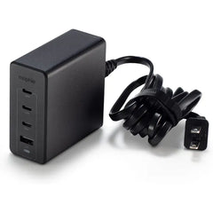Mophie Speedport 120W GaN Charger – 4-Port Fast USB-C Wall Charger for MacBook, iPhone, Samsung Galaxy, iPad & USB-C Devices, Black