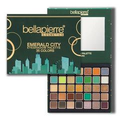 bellapierre Emerald City Eyeshadow Makeup Palette | 35 Color Shades in a Range of Matte, Satin, Shimmer, and Foil Finishes, Non-Toxic and Paraben Free, Vegan and Cruelty Free