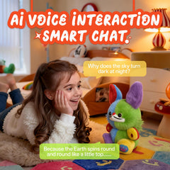 AI Smart Interactive Plush Toy - Emotional AI Companion, Phonics Practice, Learning Assistant, Knowledge Q&A, Storyteller ect, Multiple Languages Parental Control App with Chat Summary (Colorful)