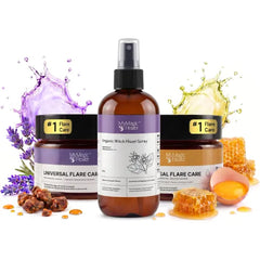 MyMagicHealer Complete Flare Care TRIO Universal & Essential Oil Free Drawing Salve with Organic Witch Hazel Spray Care for HS, Boils, Eczema Prone & Sensitive Skin Natural Ingredients
