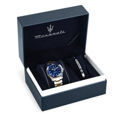 Maserati Lifestyle Date Analog Dial Color Blue Watches for Men - R8873600007