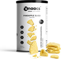 SNAACS Freeze-Dried Pineapple Slices | No Added Sugar, Tropical & Crunchy Fruit Snack - 3 oz /85 g