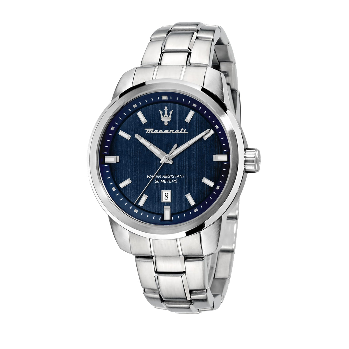 Maserati Men's R8853121004 SUCCESSO Analog Display Quartz Silver Watch, Silver