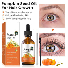 TERRIFI Natural Pumpkin Seed Oil for Hair Growth, Organic, Nourishing 60ml Formula to Enhance Hair Vitality and Scalp Health for Men & Women
