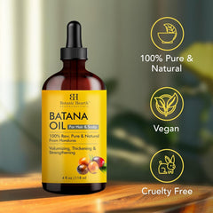 Botanic Hearth Raw Batana Oil for Hair Growth 118 ML| 100% Pure & Unrefined Oil from Honduras | For Thicker, Stronger Hair