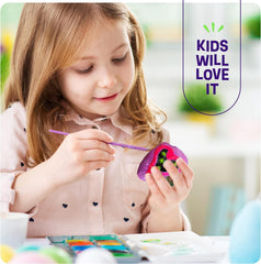 Creoos Rock Painting Kit for Kids Glow in The Dark Arts and Crafts Toys 12 Acrylic Paint 10 Rocks Stickers Gems Craft Summer Activities Kits Art Set DIY Supplies Birthday Gifts Toys for Girls and Boys