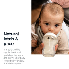 Tommee Tippee Closer to Nature Newborn Baby Bottle, Breast-Like Nipple with Anti-Colic Valve, 5oz, 1 Count