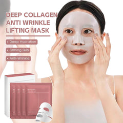 Real Deep Mask, Bio Collagen Face Mask, Overnight Face Mask Set, Anti-Aging, Hydrating Collagen Mask, Moisturizing Facial Mask, Firming Skin, Pack of 1 (4 Masks)