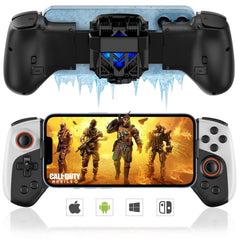 KASTWAVE Wireless Gamepad Controller for iPhone iOS Android Switch PC with Cooling Conduction Plate, Phone Controller Joystick for iPhone, Samsung, LG, Google, Turbo/Macro Function, COD, Diablo