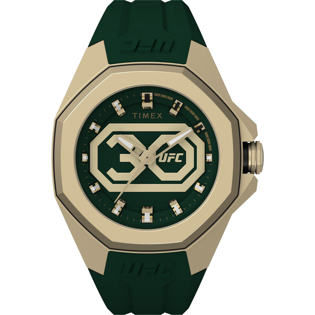 Timex Men Analogue Watch with a Silicone Strap UFC Pro 30th Anniversary - Gold
