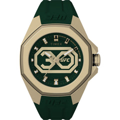 Timex Men Analogue Watch with a Silicone Strap UFC Pro 30th Anniversary - Gold