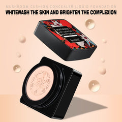 Air Cushion CC Cream Foundation BB Cream, Concealer Lasting Nude Makeup Moisturizing Pigment CC Liquid Foundation,Brighten Makeup Long Lasting Waterproof-Natural