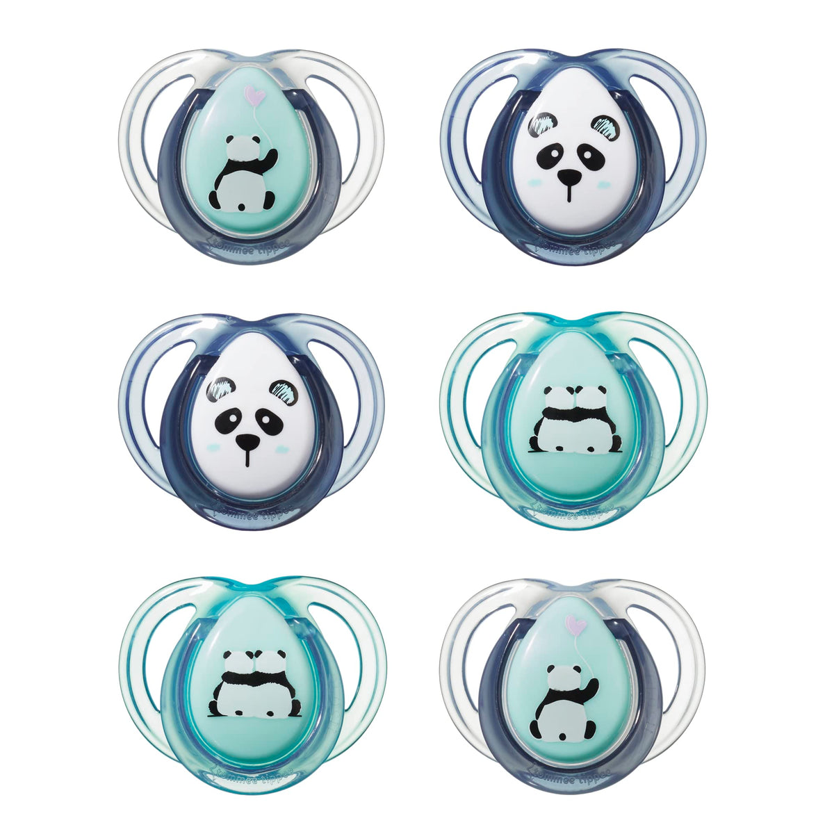 Tommee Tippee Anytime Soothers, Symmetrical Orthodontic Design, BPA-Free Silicone Baglet, 6-18m, Pack of 6 Dummies