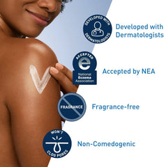 CeraVe Moisturizing Cream, Body and Face Moisturizer for Dry Skin, Body Cream with Hyaluronic Acid and Ceramides, 453g, White