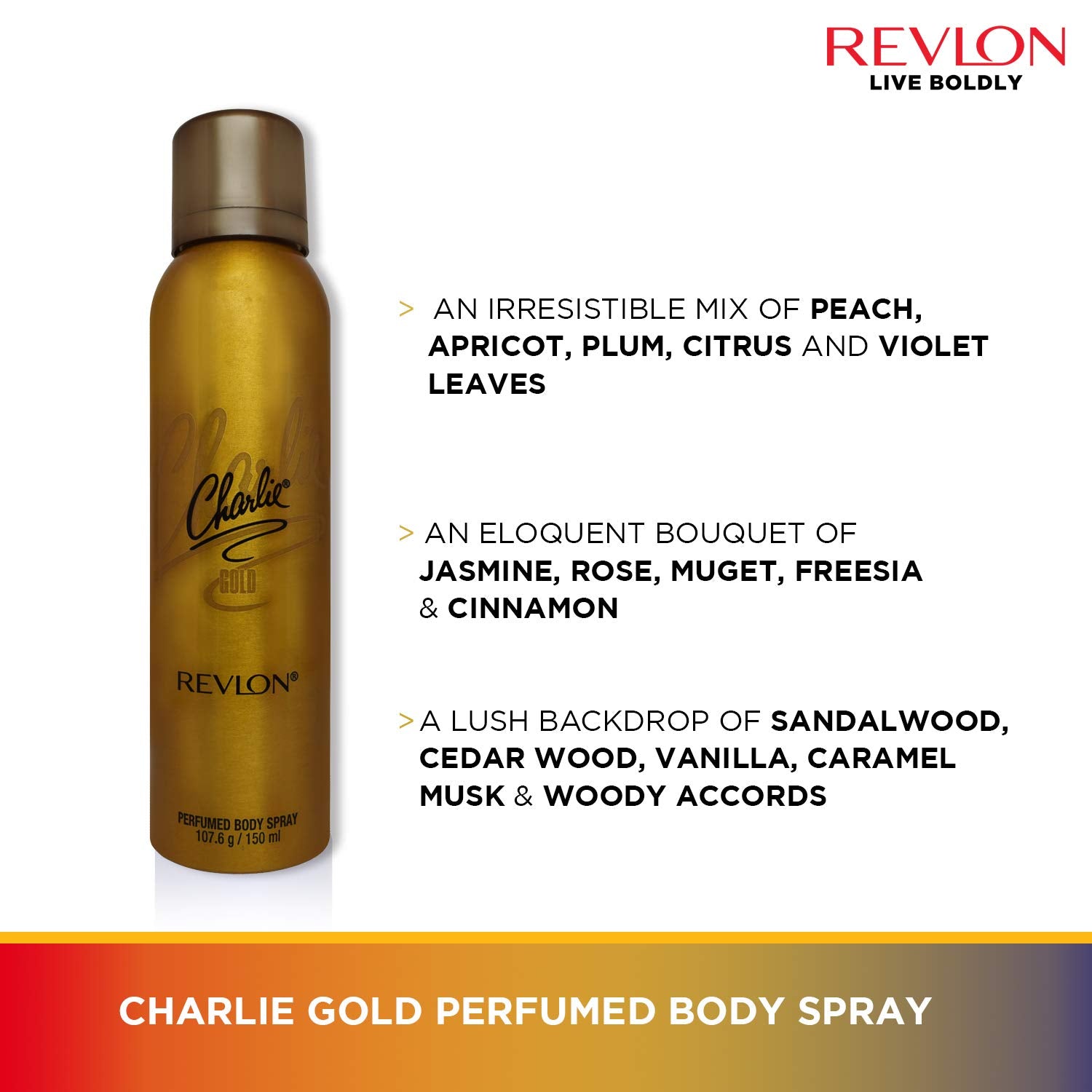 Revlon Charlie Perfumed Body Spray for Women (150ml each, Combo of 3)