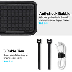 Lacdo Hard Travel Electronic Organizer Case for MacBook Power Adapter Charger, Cables, Cords, Apple Pencil, Mouse, Power Bank, USB Flash Disk, SD Cards EVA Protective Portable Accessories Bag, Black