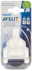 AVENT SG_BA-BC8182_US Philips Anti-Colic Nipple, Clear, (2 Slow Flow)