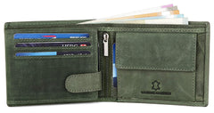 WildHorn® RFID Protected Genuine Leather Wallet & Gift Combo for Men - Green H M