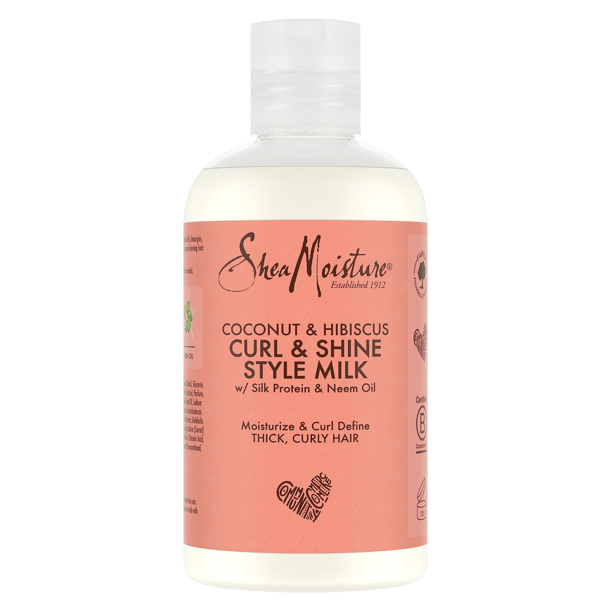 Shea Moisture Curl & Style Coconut & Hibiscus Sulfate-Free & Color Safe for Thick, Curly Hair 254ml