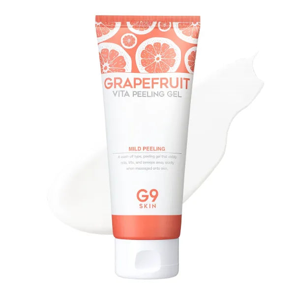 G9SKIN Grapefruit Vita Peeling Gel, Korean Face Exfoliator for Glow