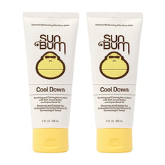 Sun Bum Cool Down Aloe Vera Lotion Vegan With Cocoa Butter To Soothe and Hydrate Sunburn 3 Ounce 2 Pack
