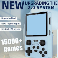 RedAeL Novazoid Retro Game Console - Pocket Gamer 25000 Games,Novazoid Handheld Console,Portable Retro Video Game Console,3.5 Inch Retro Video Game Console With 20000+ Built-In Games (White,16+64G)