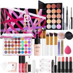 Makbeaty Makeup Set Combination, Holiday Gift Combination Gifts Include Makeup Brush, Eyeshadow Palette, Lip Gloss Set, Lipstick, Blush, Foundation, Concealer, Mascara, Eyebrow Pencil.