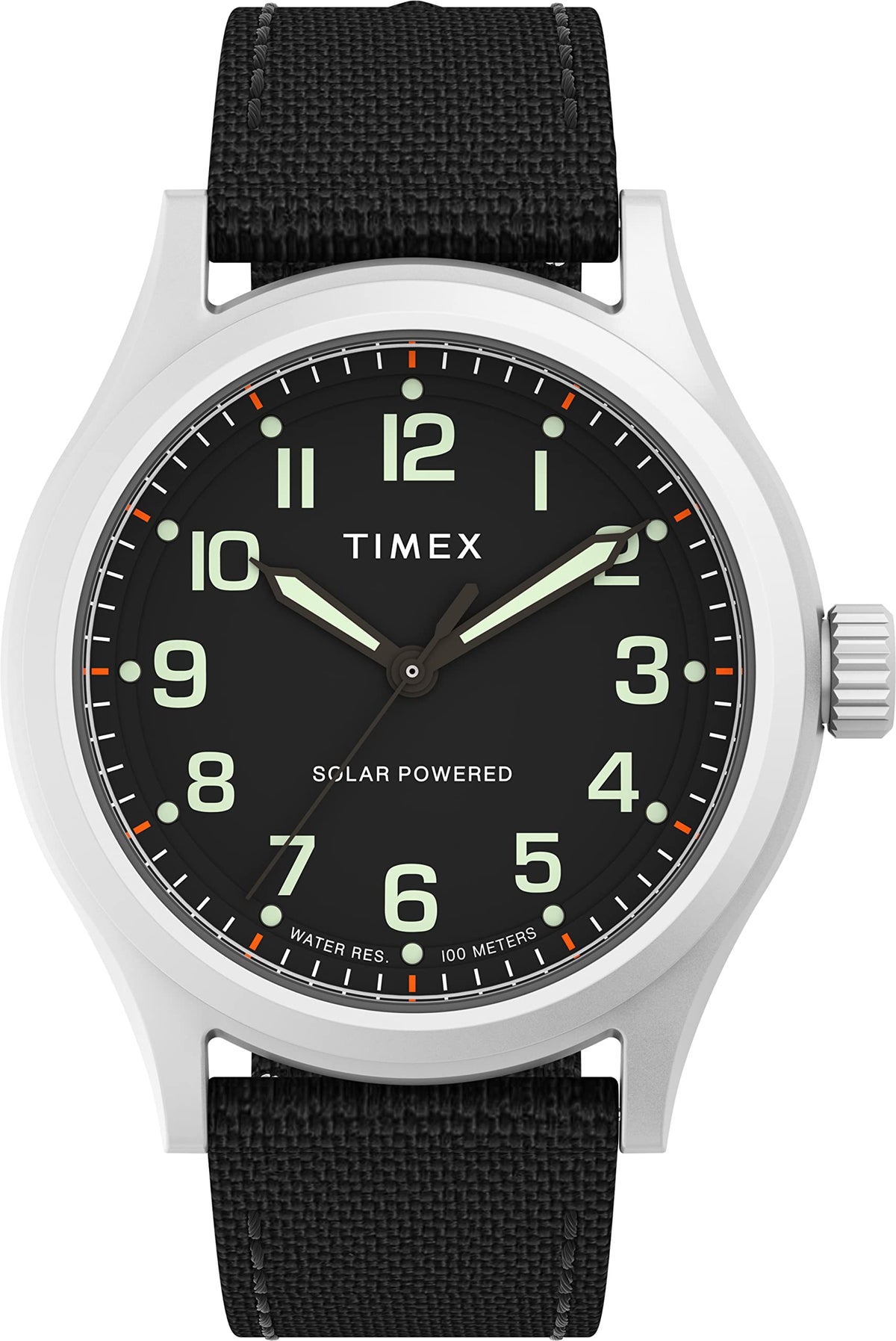Timex Men's Analogue Quartz Watch with Fabric Strap TW2V64500, Black, strap