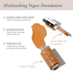 PÜR Beauty 4-in-1 Love Your Selfie Longwear Foundation & Concealer, Full Coverage Liquid Foundation, Hydrating Formula, Cruelty Free, DPP4
