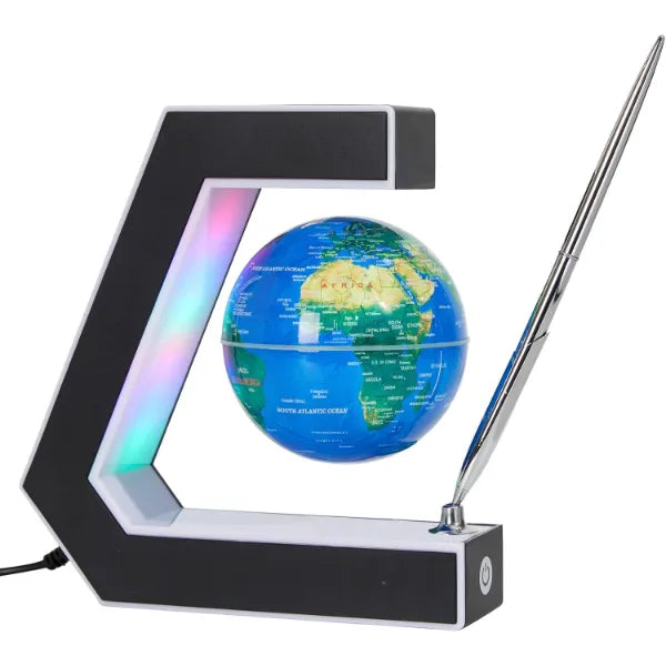 KAIMC Magnetic Levitation Floating World Earth Globe Lamps With Pen, Cool Office Desk Decor Stuff For Men Boss Unique Birthday Gifts Or Christmas For Men,educational Geography Globe Toys For Kids Learning
